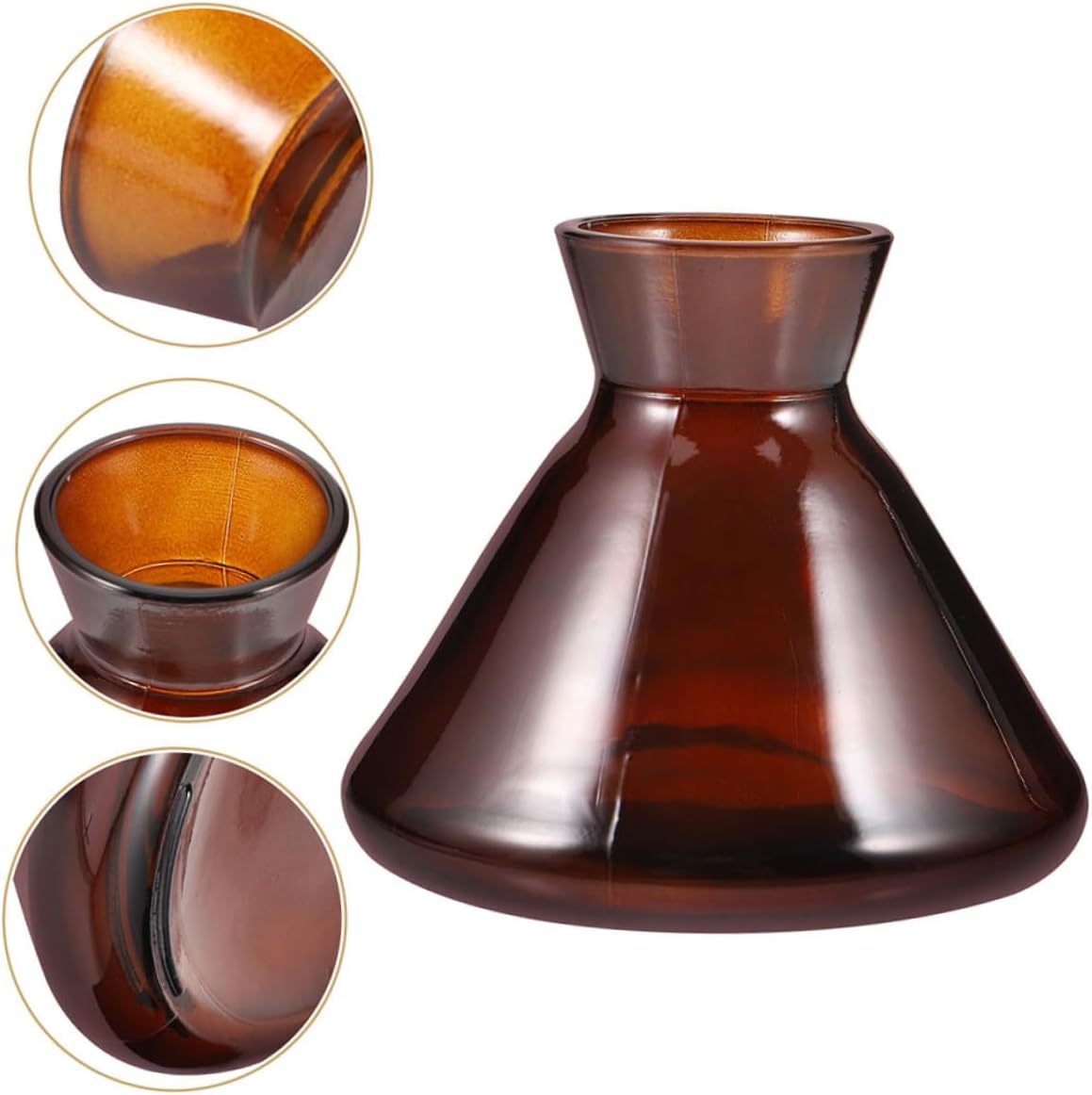 Ciieeo 2pcs Vintage Style Glass Diffuser Bottles for Aromatherapy