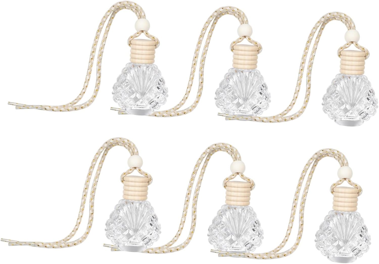 PRETYZOOM 6Pcs Hanging Perfume Bottle for Car and Home Decor