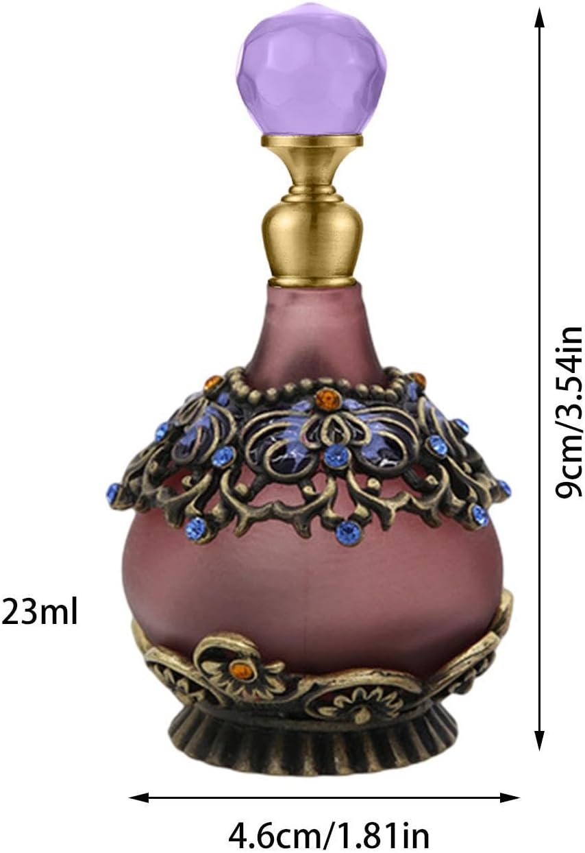 Retro Perfume Jar - Vintage Refillable Glass Vial for Essential Oils