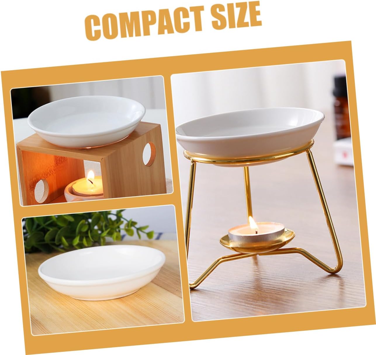 Cabilock 6pcs Ceramic Essential Oil Tray for Aromatherapy Lamp