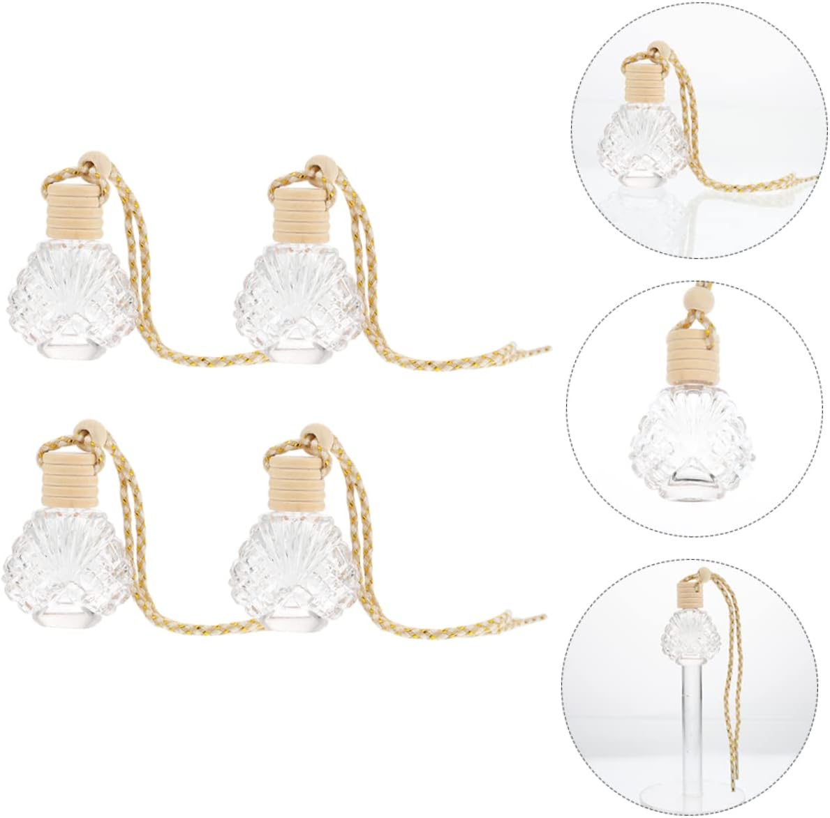 CHILDWEET 6pcs Car Air Freshener Empty Oil Spray Bottle Set for Home Office Kitchen Bathroom Decor