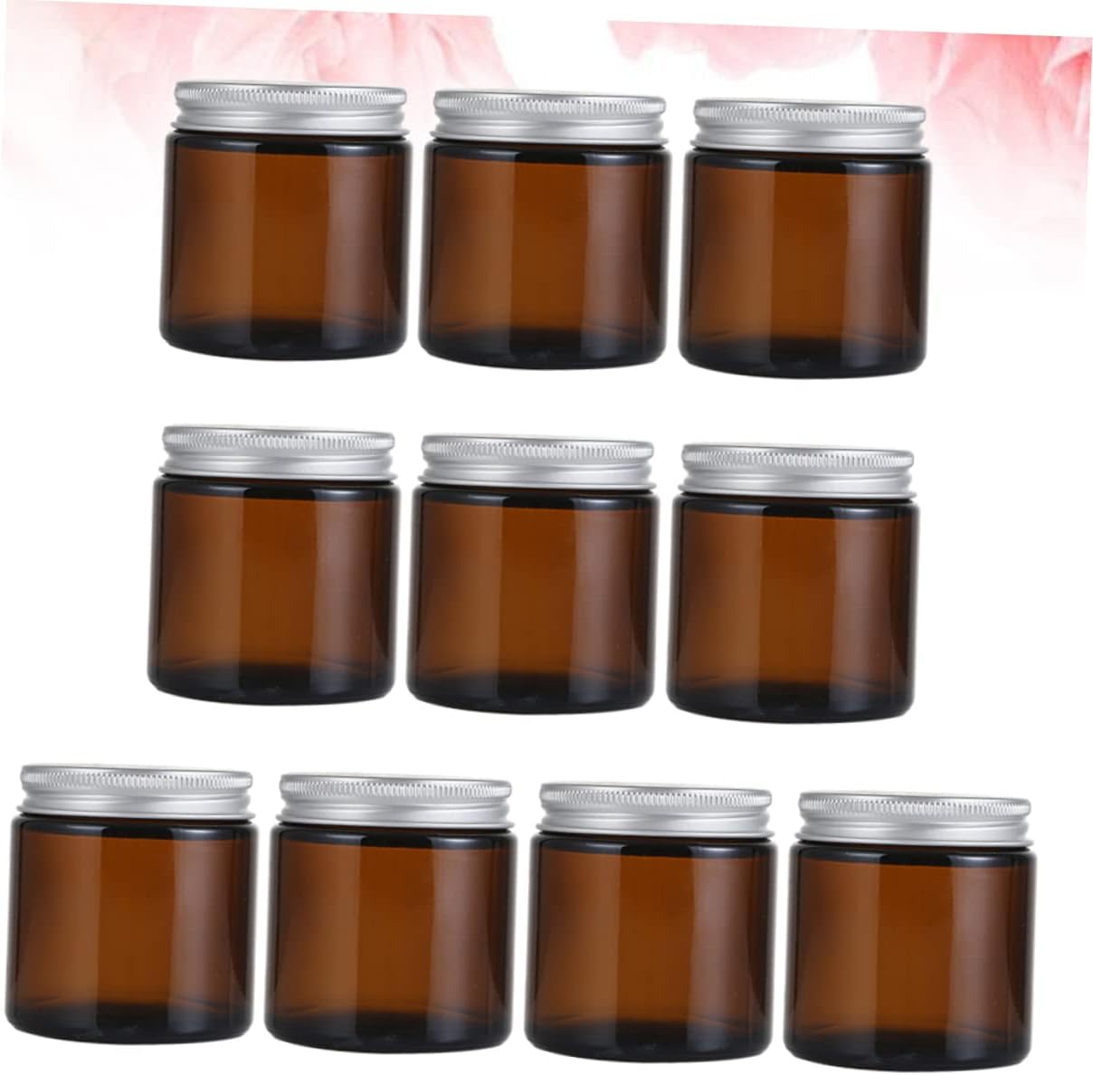TEHAUX 10pcs Glass Candle Jar Lids for Aromatherapy and Perfume