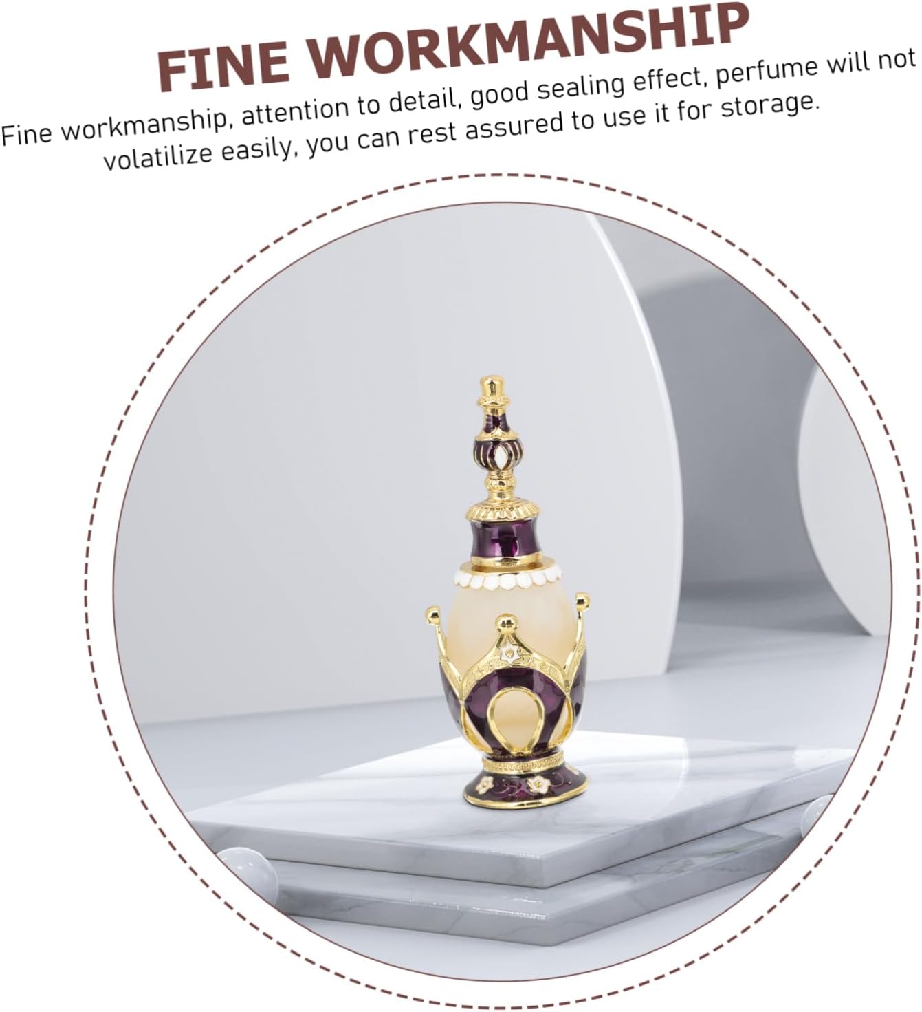 Delicate Perfume Bottle Aroma Diffuser with Crown Design for Home Office and Spa Decor