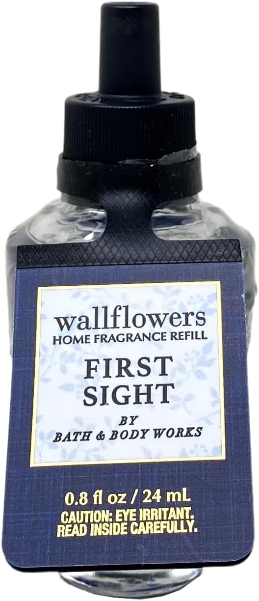 Bath Body Works FIRST SIGHT 2 Pack Wallflowers Home Fragrance Refill Bulbs with Marbela Natural Oats Sample Soap