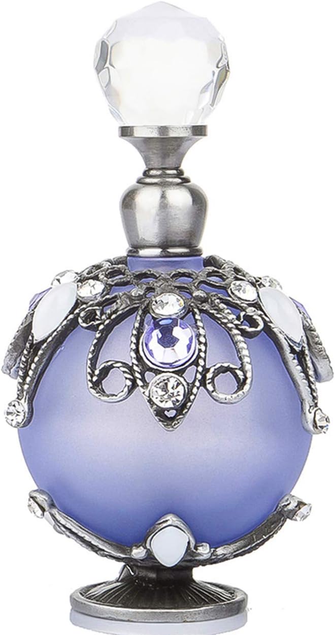 YU FENG Hollow-Out Rattan Flower Perfume Bottle Purple