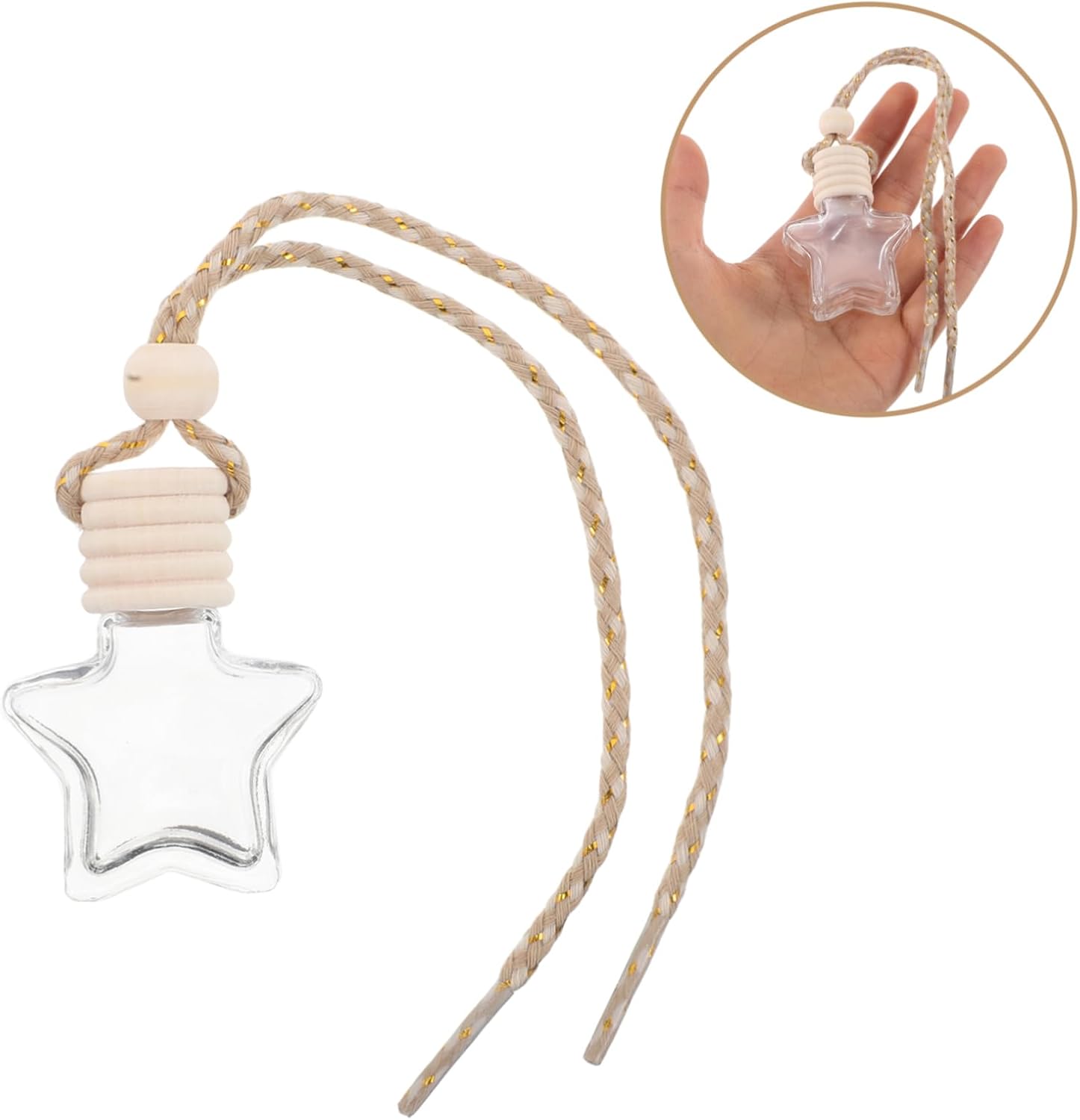 PartyKindom 2pcs Car Freshener Bottles Aromatherapy Hanging Pendant Empty Perfume Bottle for Car Decor