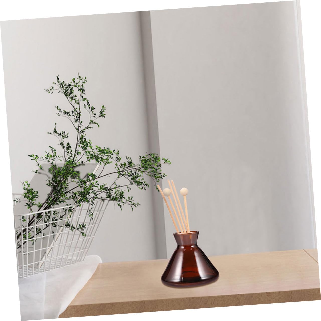 2pcs Wide Mouth Glass Diffuser Bottles Refillable