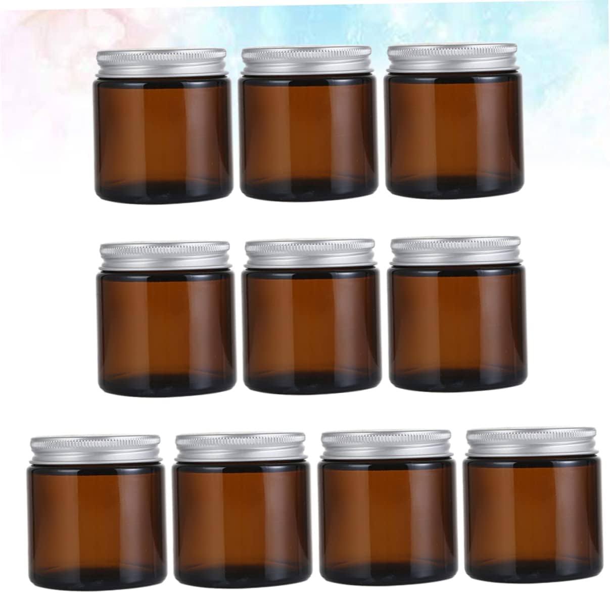 TEHAUX 10pcs Glass Candle Jar Lids for Aromatherapy and Perfume