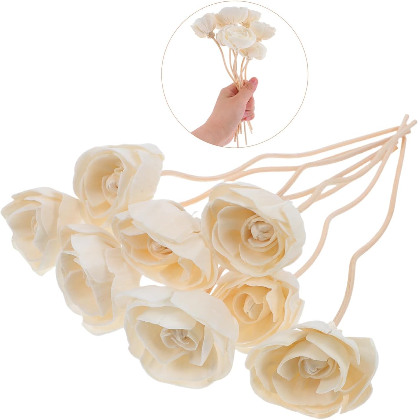 Gatuida 8pcs Natural Aromatherapy Diffuser Sticks with Sandalwood Scent
