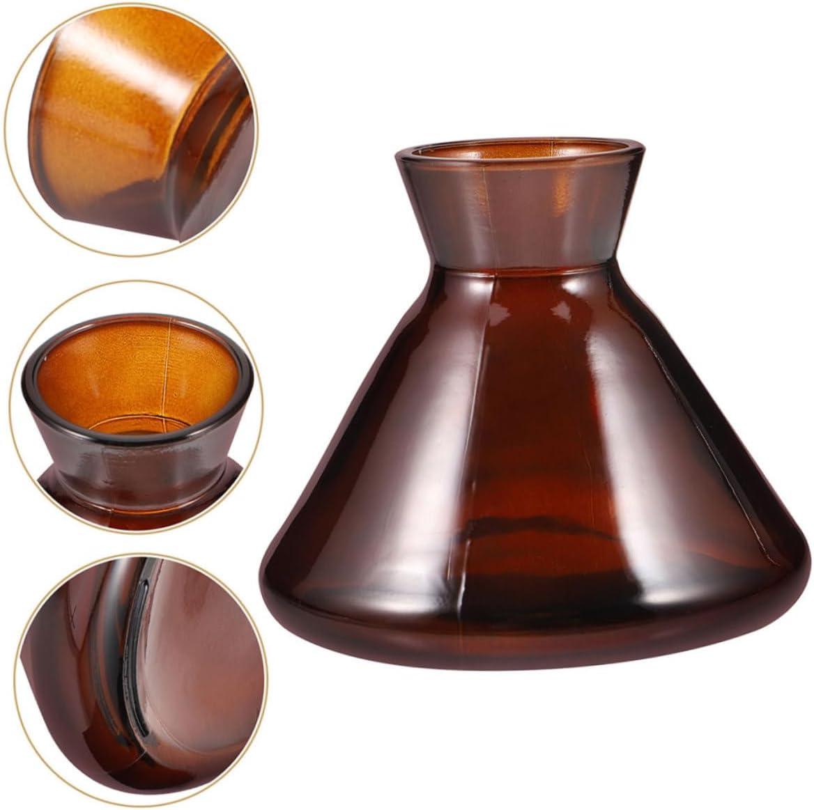 2pcs Empty Diffuser Bottle Wide Mouth Aroma Glass Decor