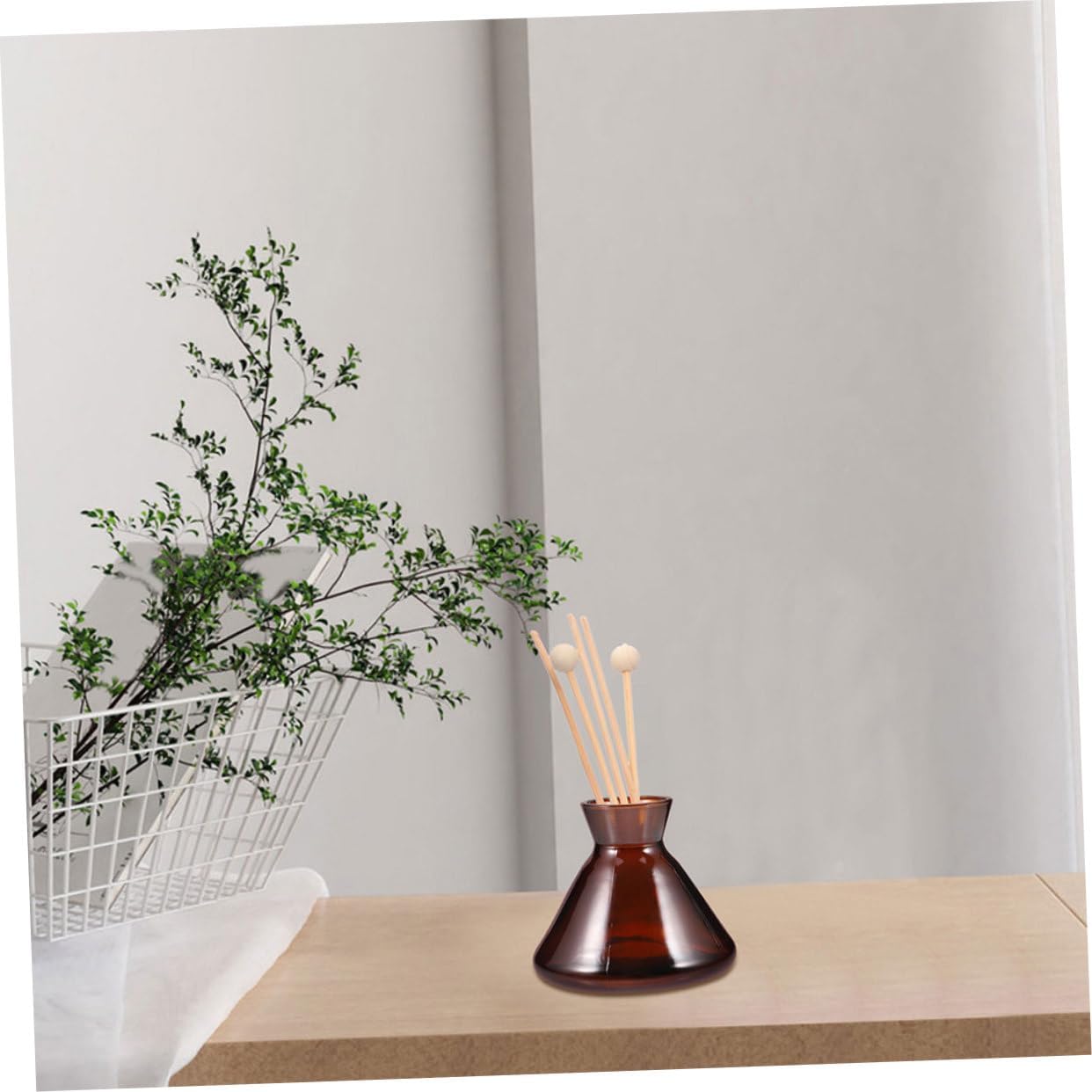 LIFKOME 2Pcs Wide Mouth Glass Diffuser Bottles