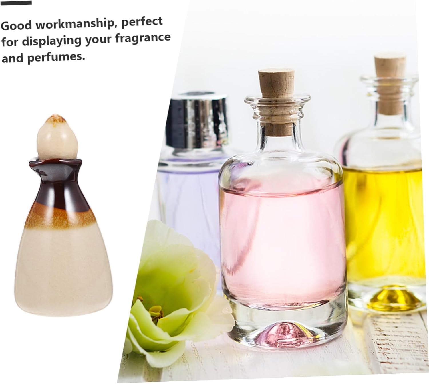 PRETYZOOM 200ml Ceramic Diffuser Bottle for Aromatherapy and Home Decoration