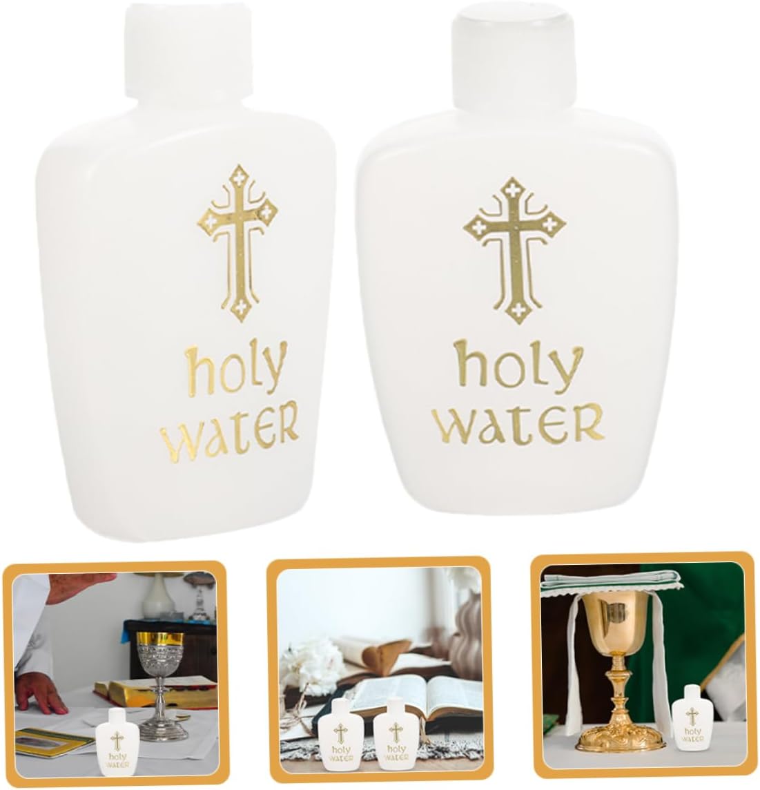 LIFKOME 2Pcs Vintage Holy Water Bottles for Spiritual Ceremonies and Decor