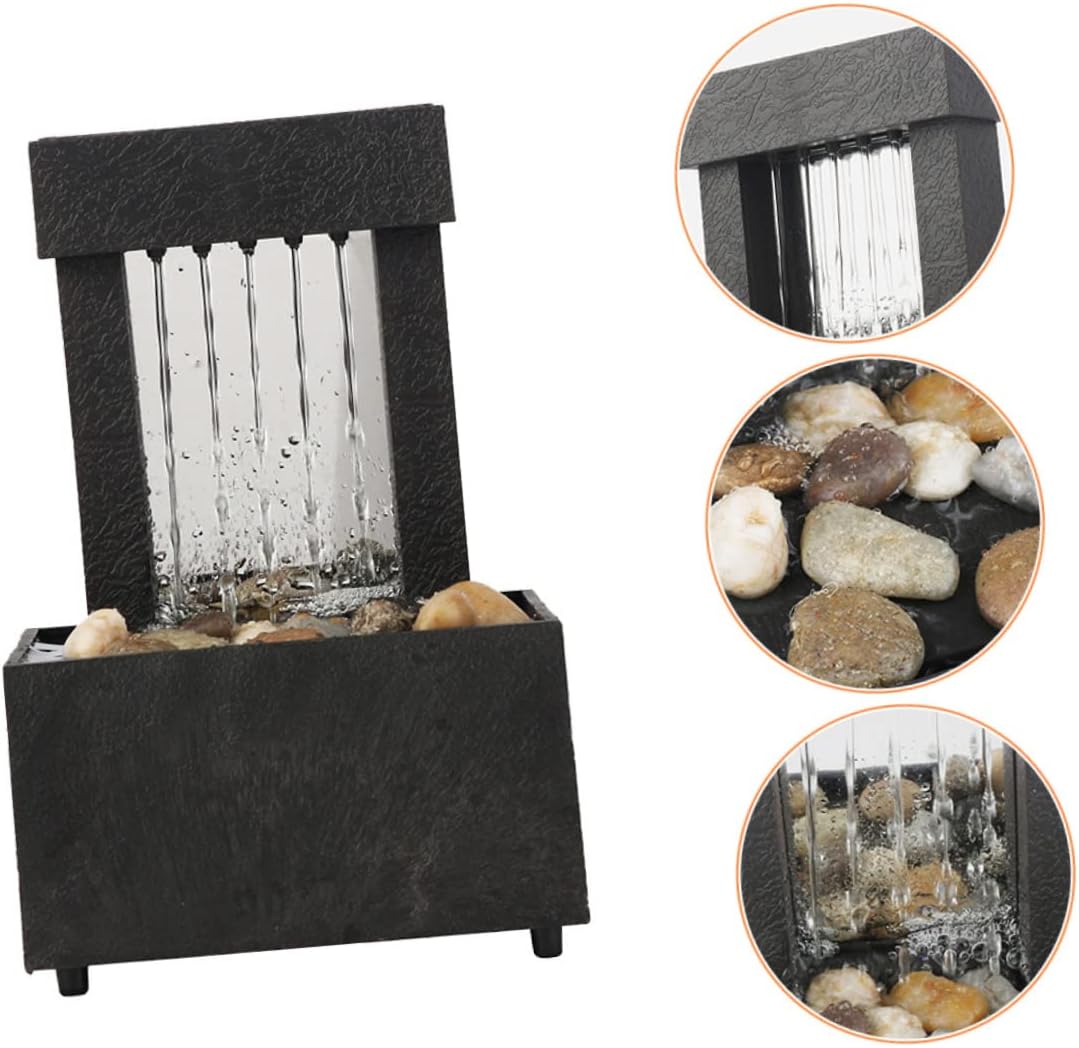 ORFOFE Tabletop Fountain Indoor Mini Waterfall Decor