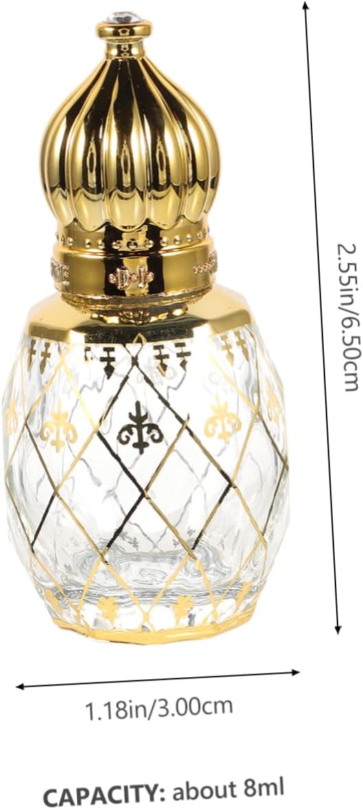 ABOOFAN 8ml Empty Perfume Bottle Cap Arabian Style Decorative