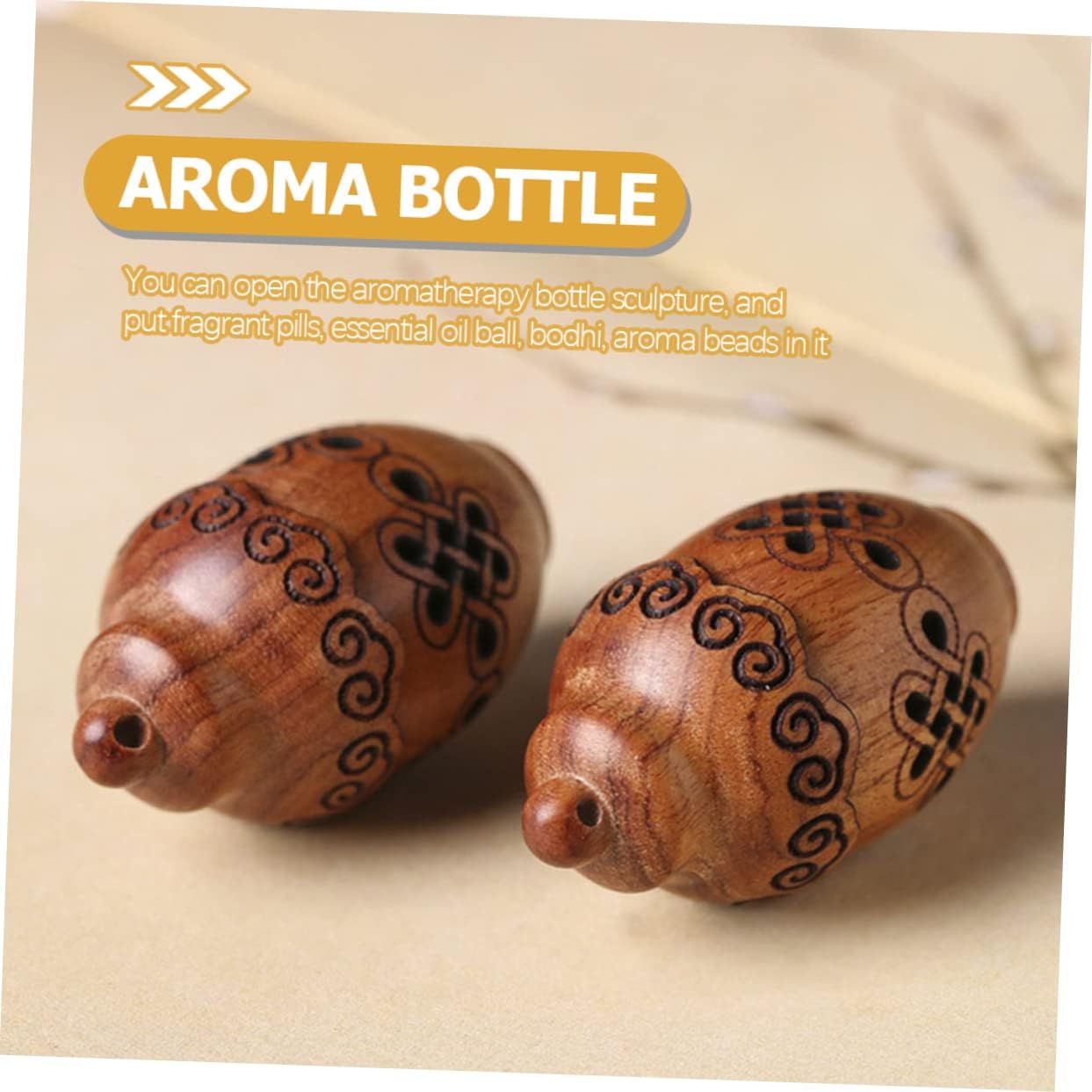 ERINGOGO Multi-Function Portable Wood Aroma Pendant Holder Decor