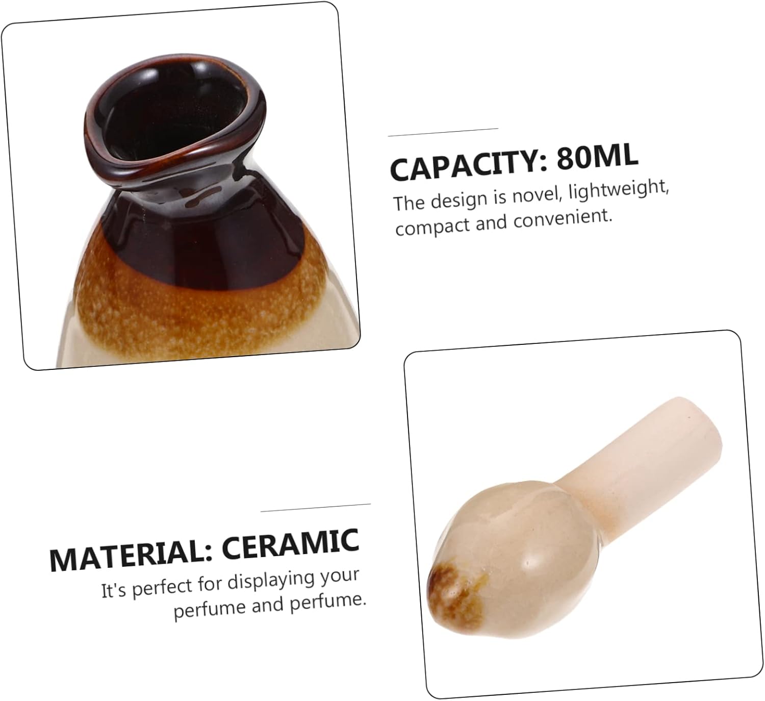 Essential Oil Diffuser Ceramic Bottle 250ml for Home Aromatherapy