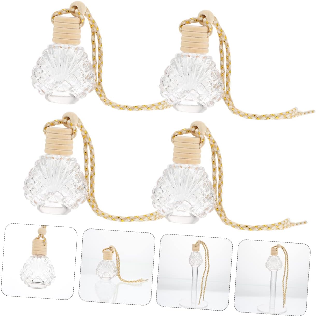 CHILDWEET 6pcs Car Air Freshener Empty Oil Spray Bottle Set for Home Office Kitchen Bathroom Decor