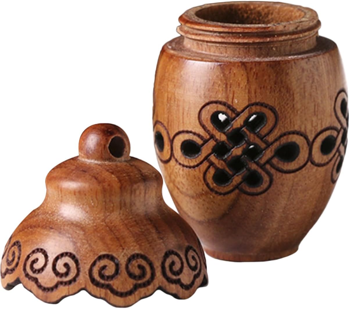 Wooden Perfume Holder Carving Decorative Bottle for Scent Balls