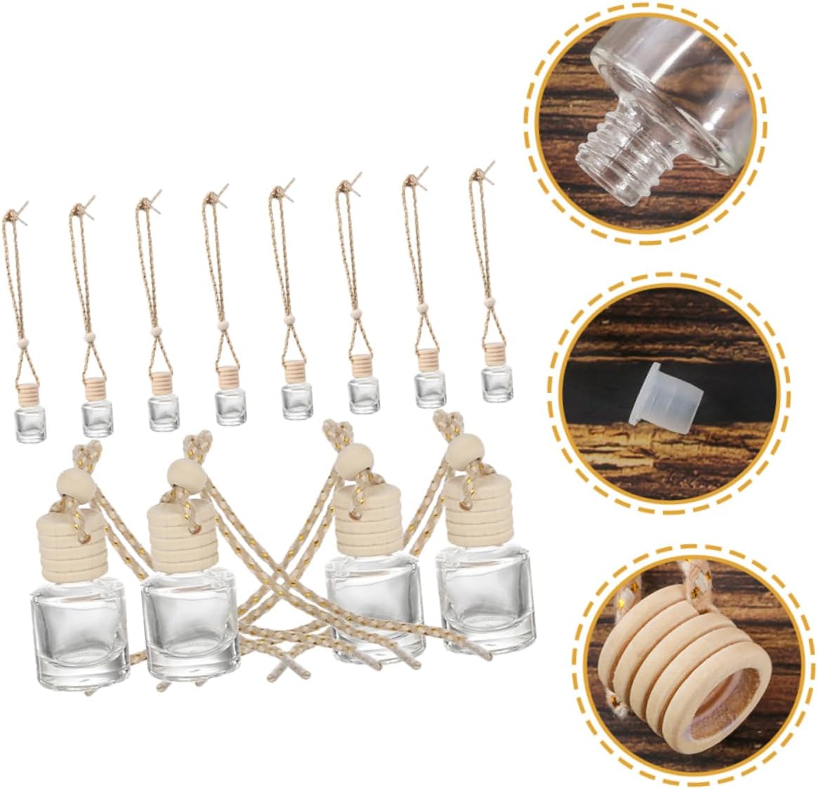 Cabilock 12pcs Hanging Bottles for Car Diffusion and Home Decor