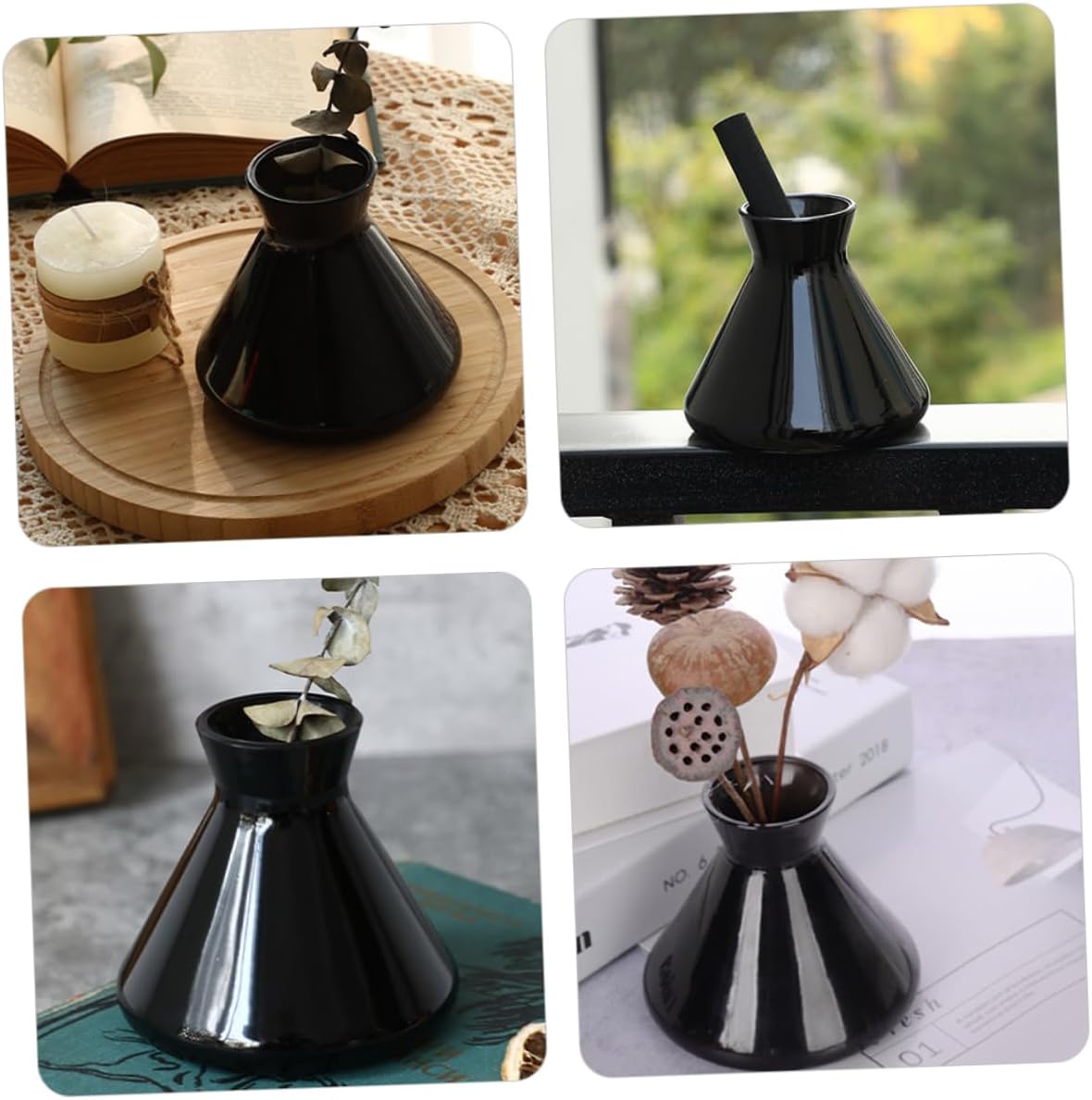 SOLUSTRE Aroma Diffuser Glass Bottle Decor for Bedroom and Home Use