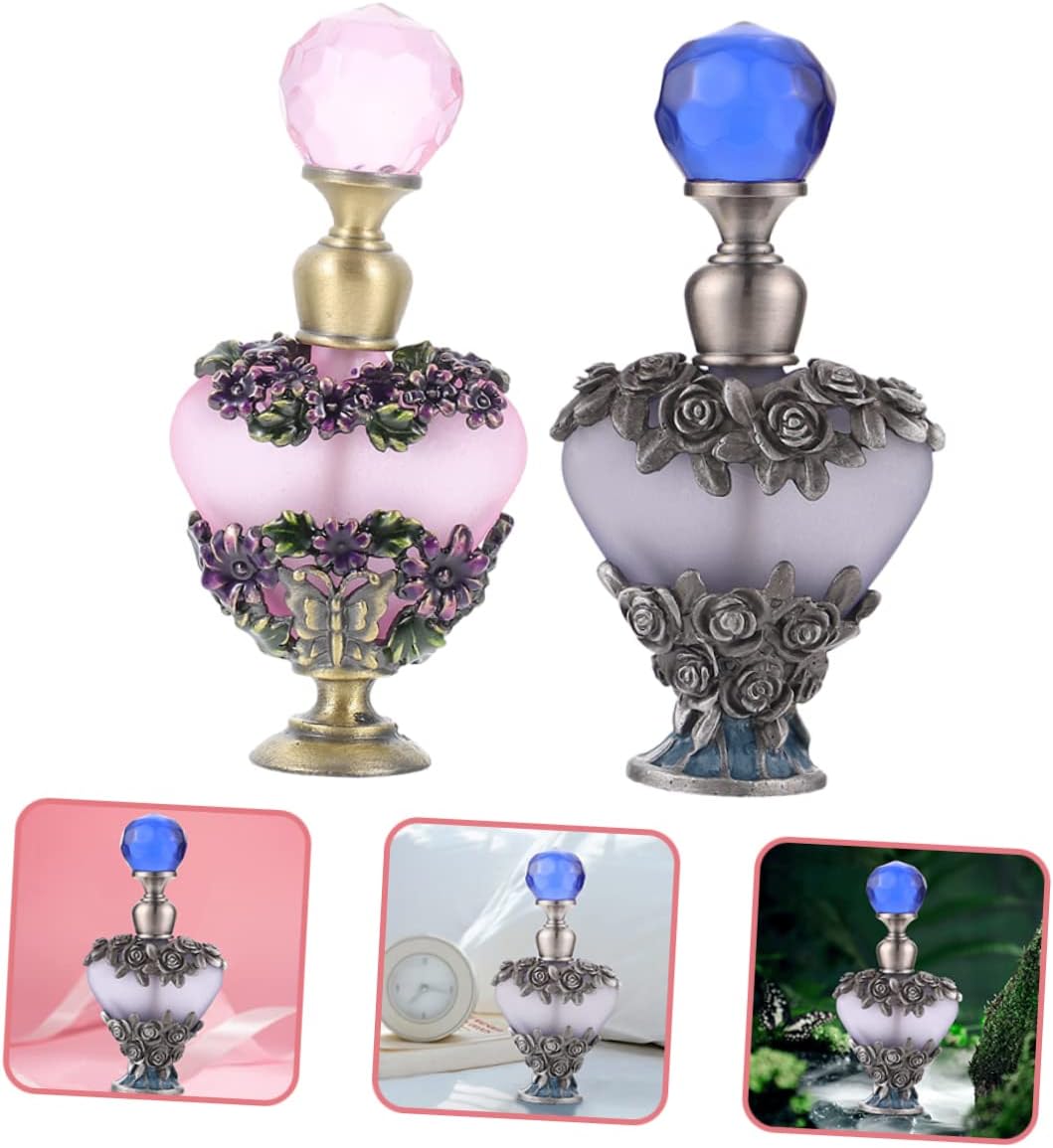 2pcs Retro Decorative Essential Oil Bottles