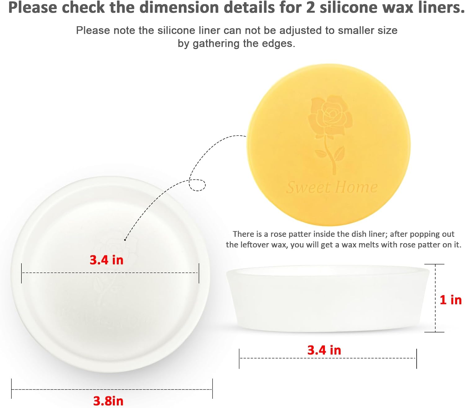 Bobolyn Silicone Wax Warmer Liners 2Pcs Reusable Leakproof