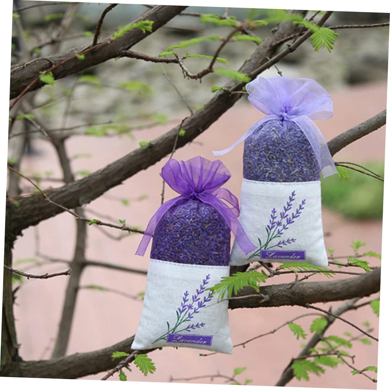 22Pcs Lavender Sachet Bags with Gauze Ribbons for Closet Freshness