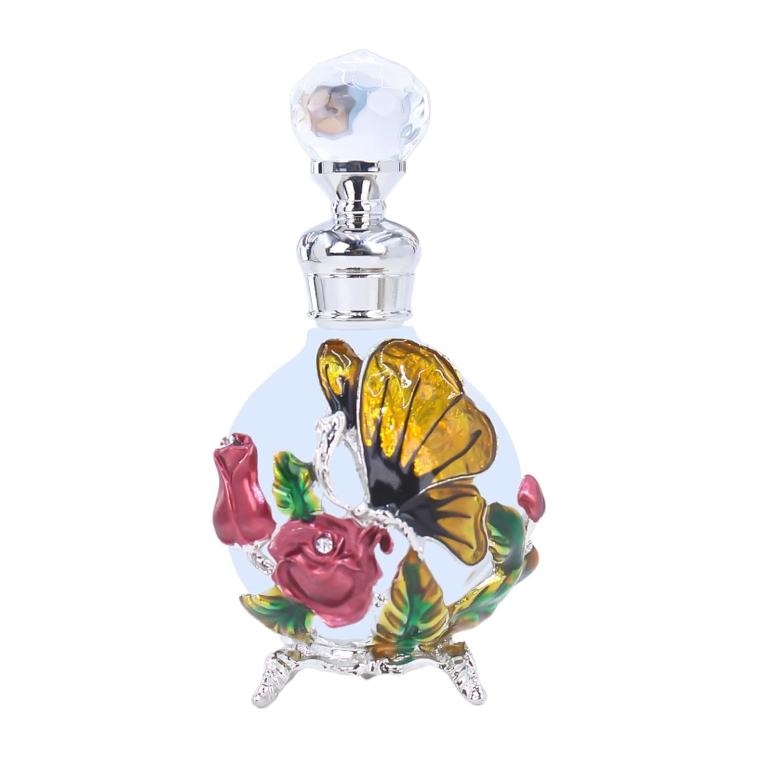 Yellow Glass Perfume Vial 25ml Refillable Bottle