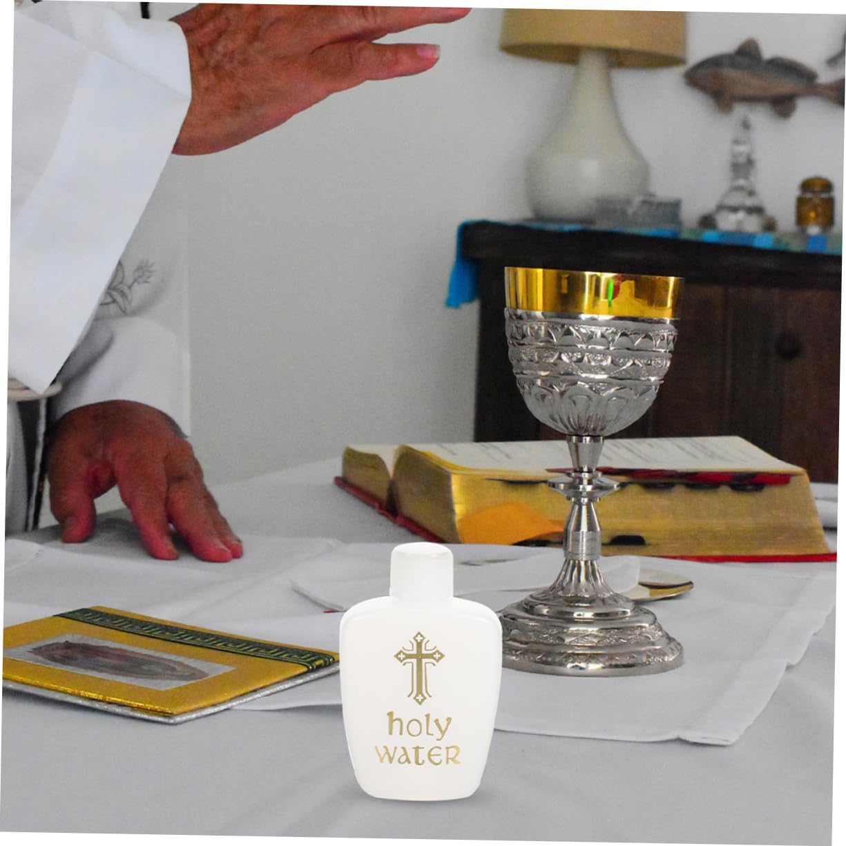 LIFKOME 2Pcs Vintage Holy Water Bottles for Spiritual Ceremonies and Decor