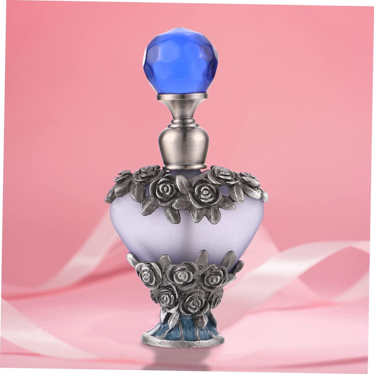 VICASKY 2Pcs Vintage Perfume Bottle Elegant Decorative Essential Oil Container