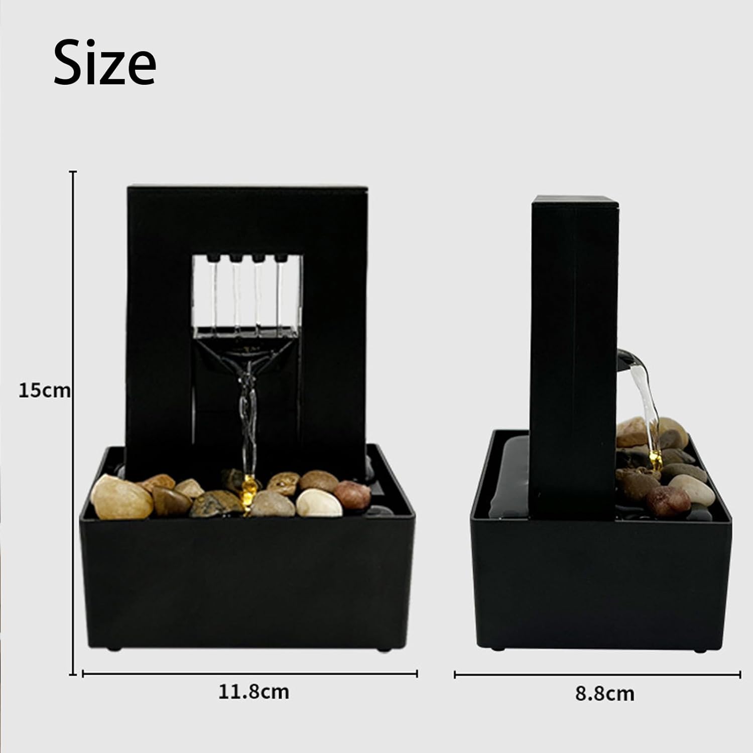 Rwoora Tabletop Small Fountain Waterfall Decor