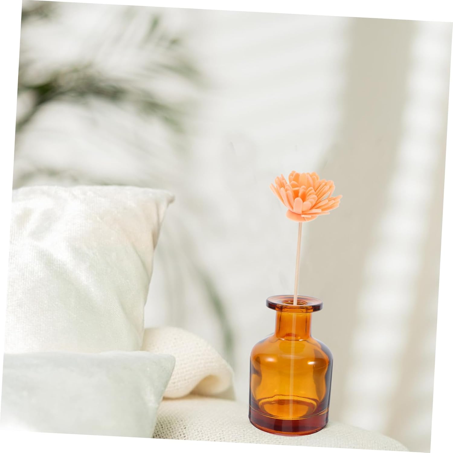 2pcs Glass Diffuser Bottles with Caps for Aromatherapy
