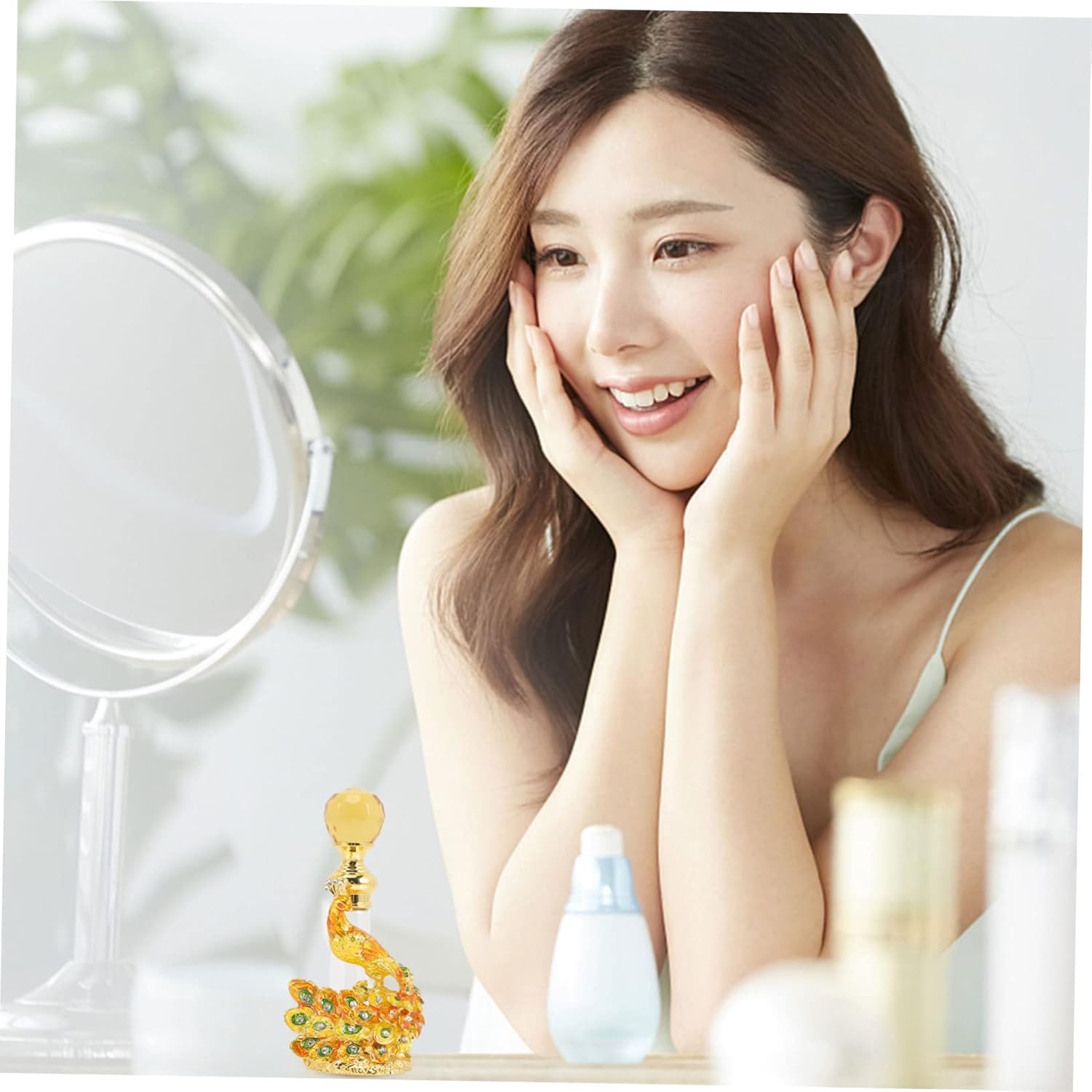 Vintage Refillable Perfume Bottle for Essential Oils and Home Decor