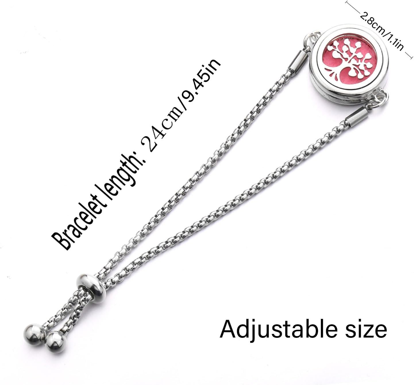 Essential Oil Diffuser Pendant Adjustable Length Bangle