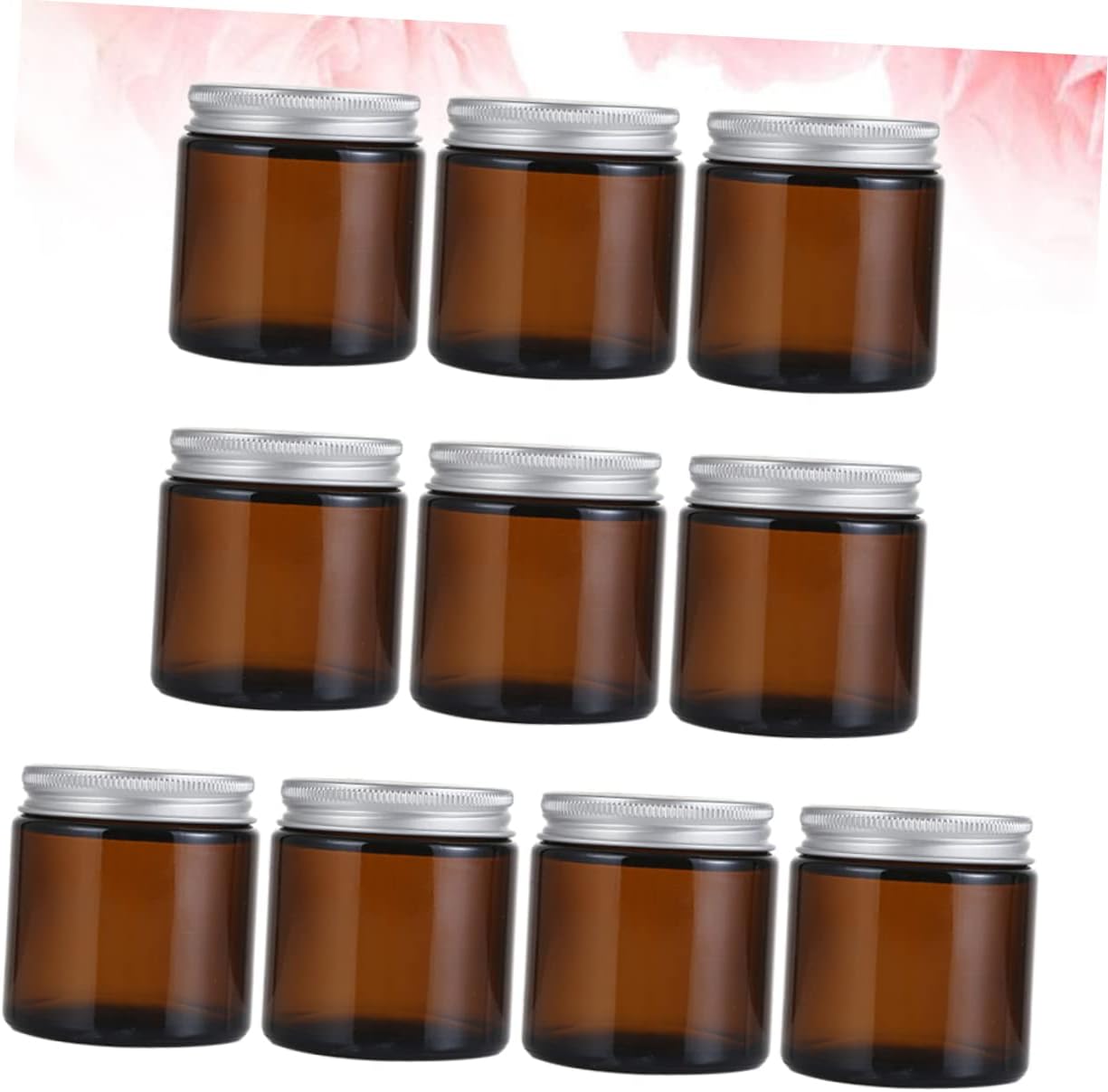 Operitacx 10pcs Glass Scented Candle Containers with Cover Bottles