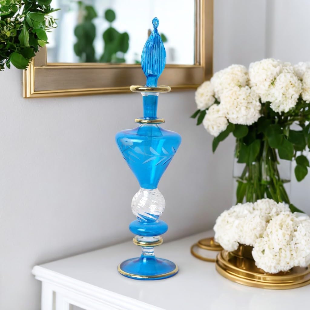Refillable Glass Perfume Bottle with Golden Trim