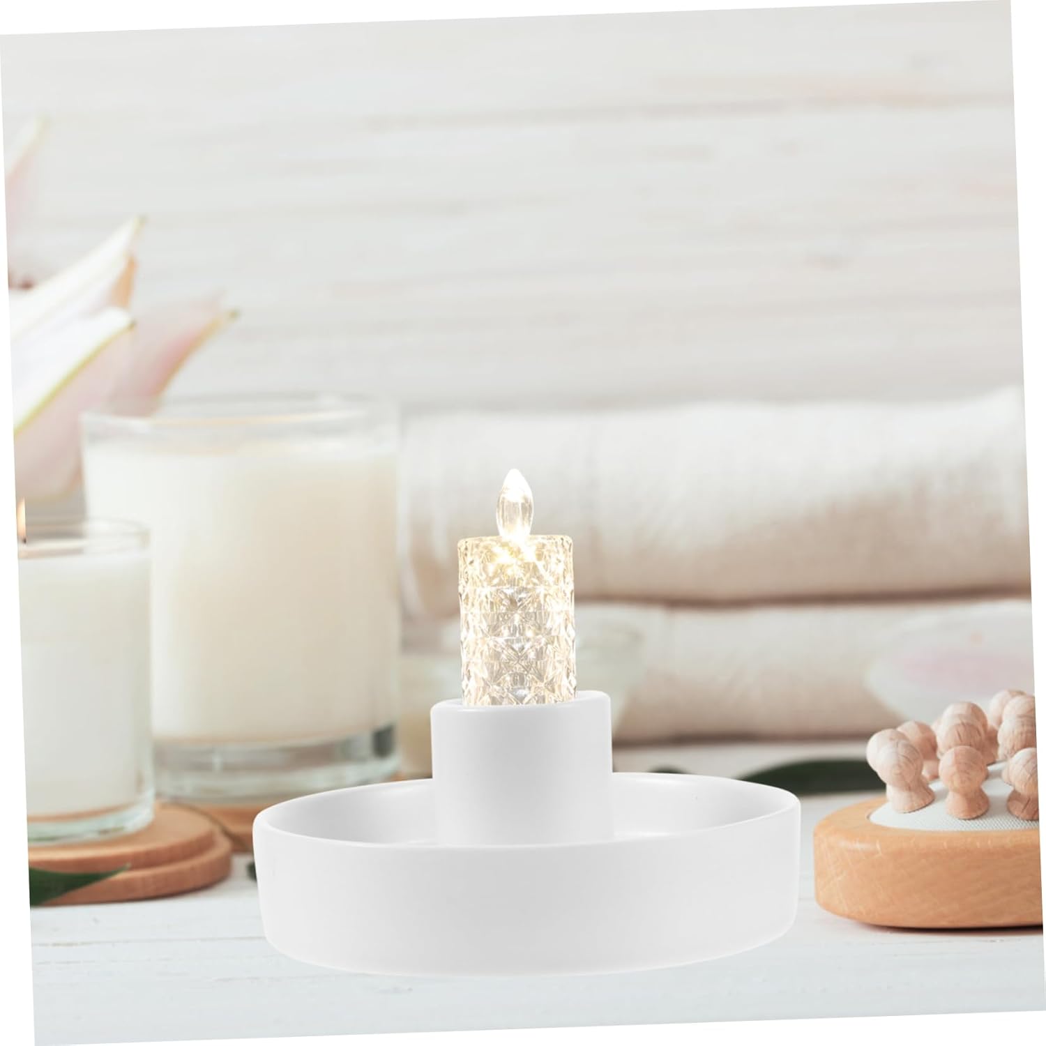 Amosfun Ceramic Candle Holder for Incense Sticks