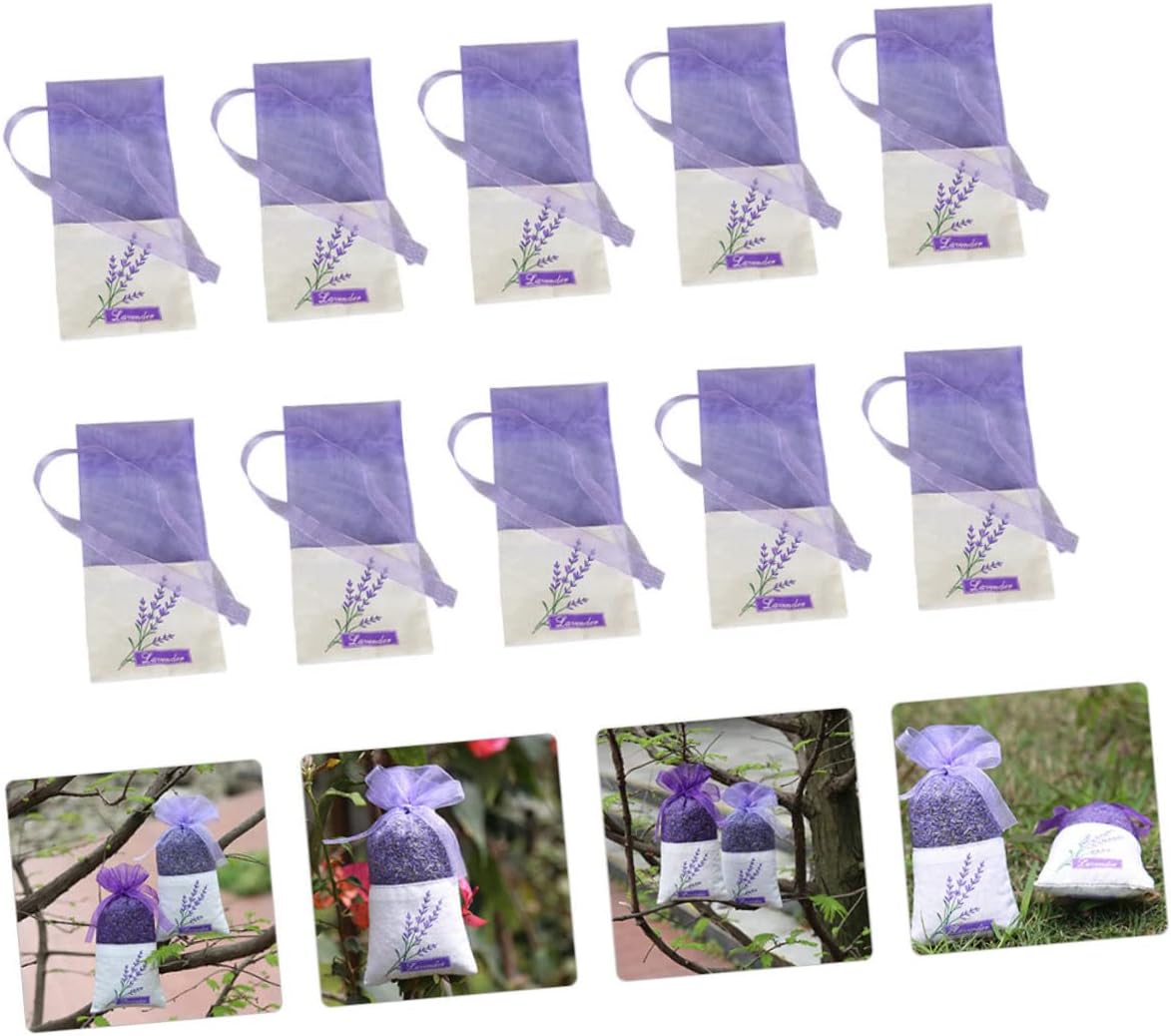22Pcs Lavender Sachet Bags with Gauze Ribbons for Closet Freshness