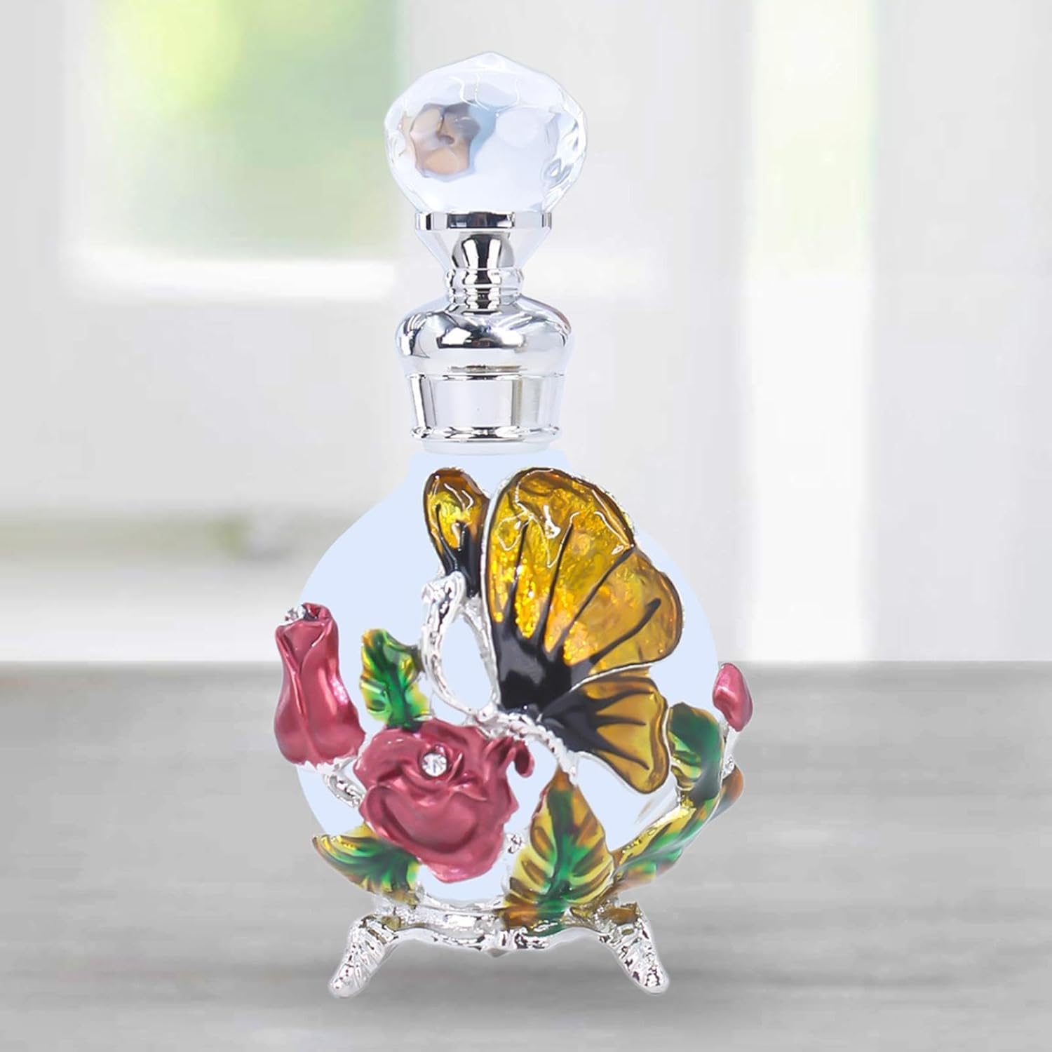 Yellow Glass Perfume Vial 25ml Refillable Bottle