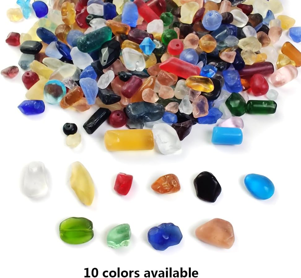 HappyFiller 5 LB Tumbled Glass Beads for Vases and Gardens