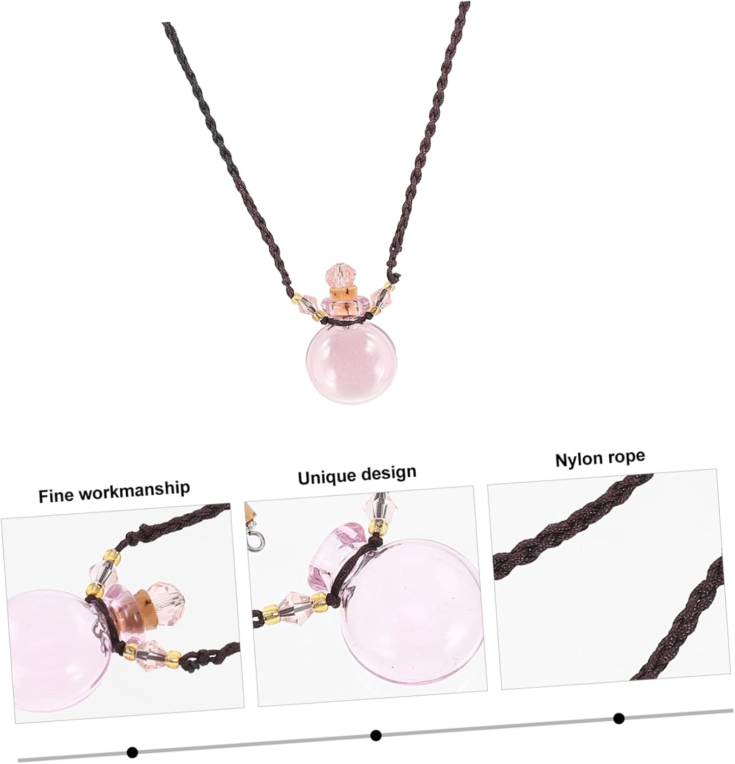 IMIKEYA Pink Perfume Bottle Pendant Car Diffuser