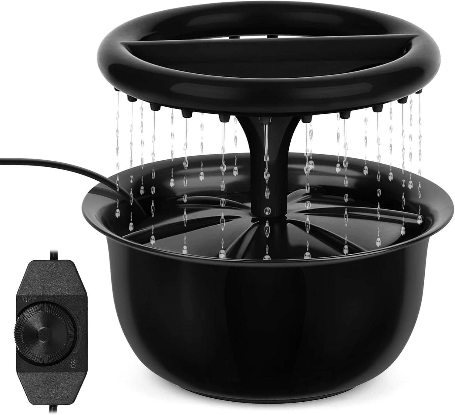 Lohpbat Tabletop Fountain with Rain Sounds