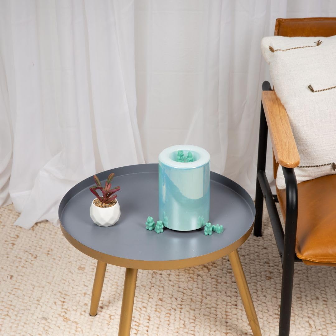 Happy Wax Iridescent Blue Warmer with 3 6 9 Hour Timer
