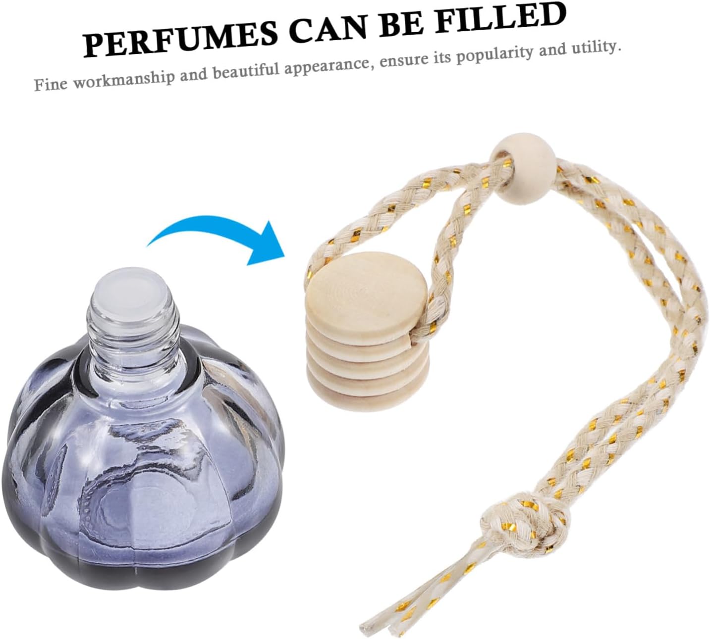 VOSAREA 10Pcs Car Hanging Perfume Bottles Aromatherapy Decor