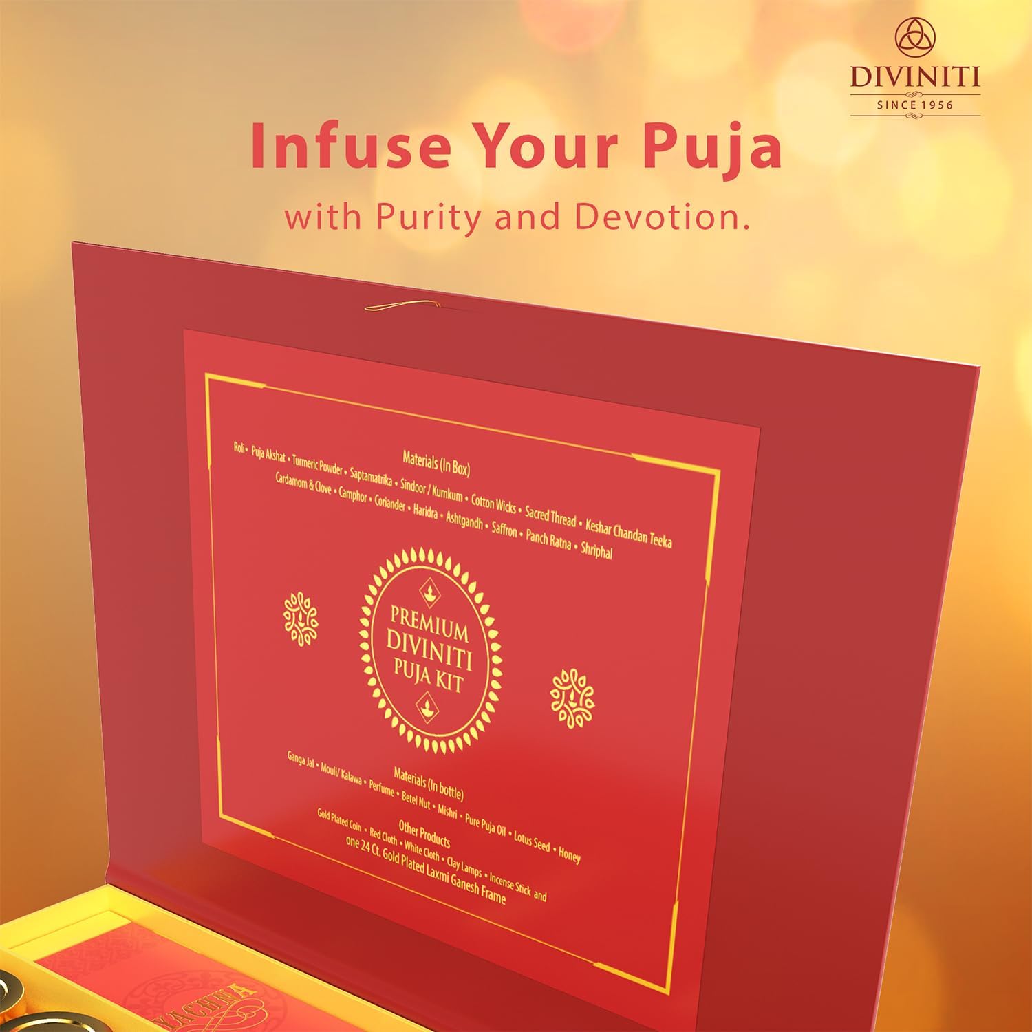 DENMOUS Diwali Puja Kit with Laxmi Ganesh Idol and Yantra