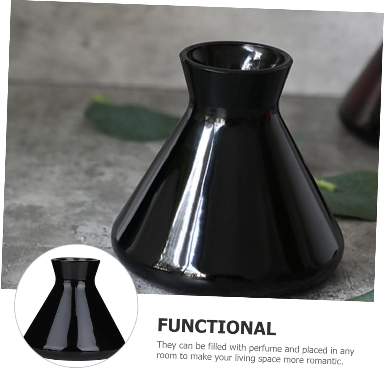 Garneck Modern Aroma Diffuser Glass Jar Essential Oil Container Decor