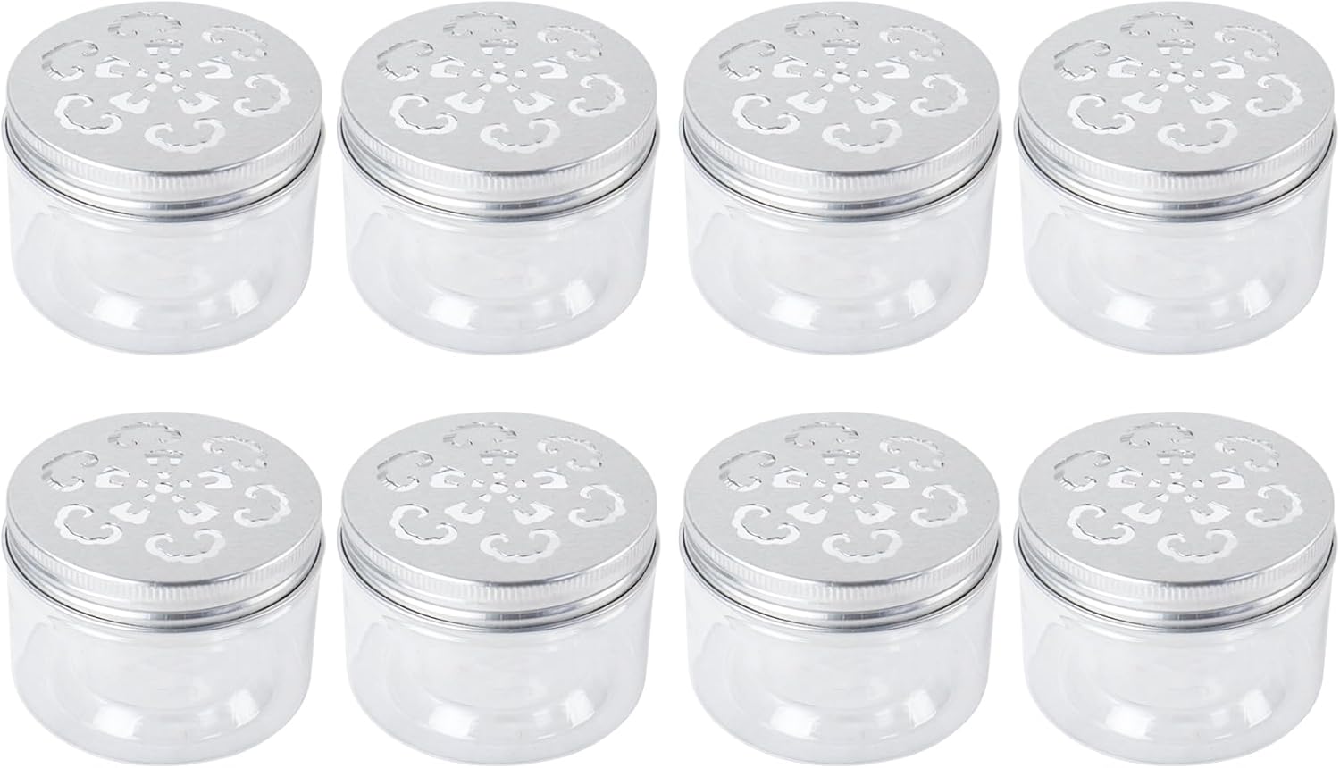 Klmnop 8pcs 4oz Scent Beads Container with Clear Hollow Lid