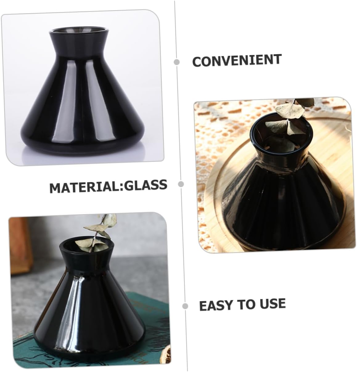Garneck Modern Aroma Diffuser Glass Jar Essential Oil Container Decor