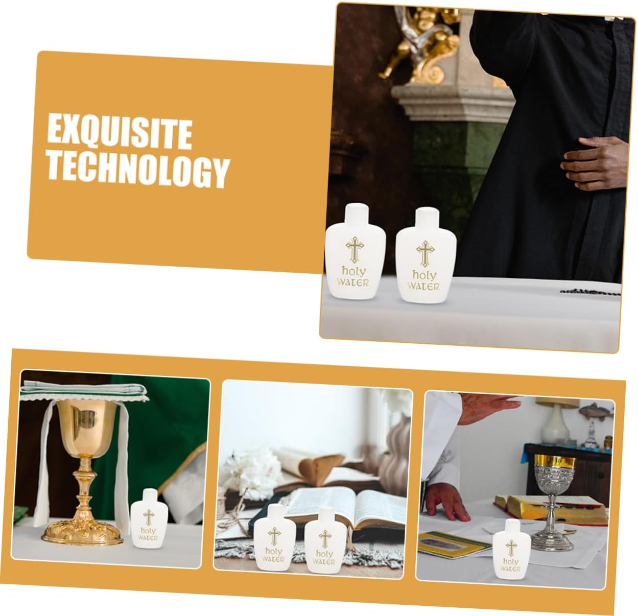 LIFKOME 2Pcs Vintage Holy Water Bottles for Spiritual Ceremonies and Decor